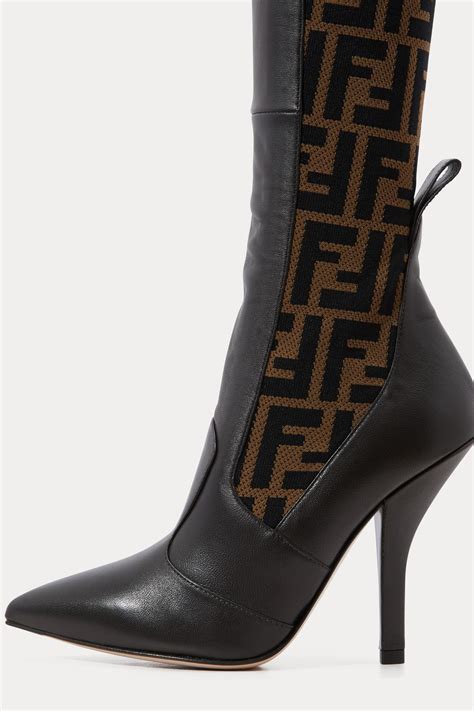 fendi black high heels|fendi high heel boots.